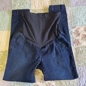 Indigo Blue Dark Denim Maternity Jeans - Women's Size Medium